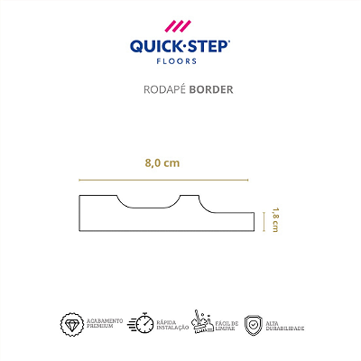 RODAPÉ QUICK STEP MDF 8CM BORDER CARVALHO NEBLINA CINZA QSSM5795 - 2,40M