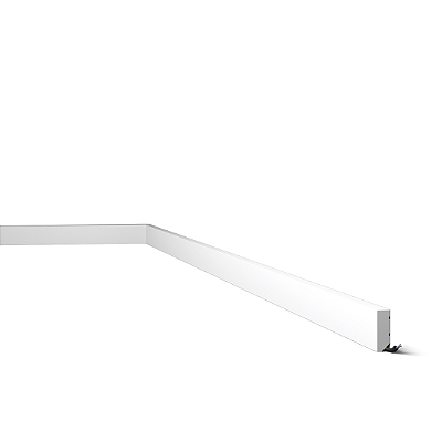 RODAPÉ POLIESTIRENO GART WALLSTYL WB5 BRANCO 5CM LISO 13MM - 2,44M