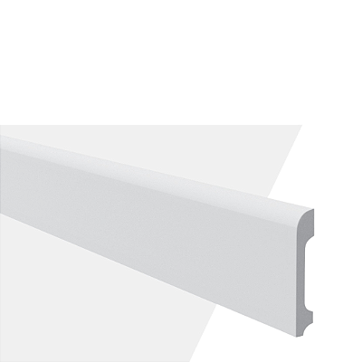 RODAPÉ POLIESTIRENO GART WALLSTYL DB11 BRANCO 11CM LISO 18MM - 2,44M