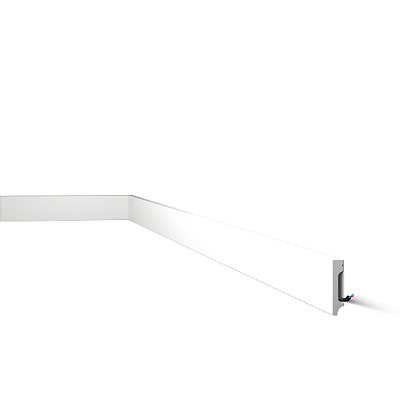 RODAPÉ POLIESTIRENO GART COMPACTA FN7 BRANCO 7CM LISO 13MM - 2M