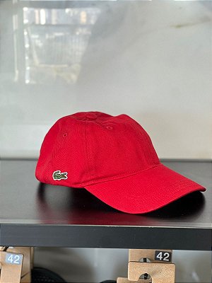 BONE LACOSTE GABARDINE VERMELHO