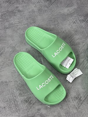 CHINELO LACOSTE SLIDE VERDE