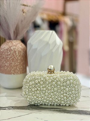 Bolsa Clutch de Pérolas