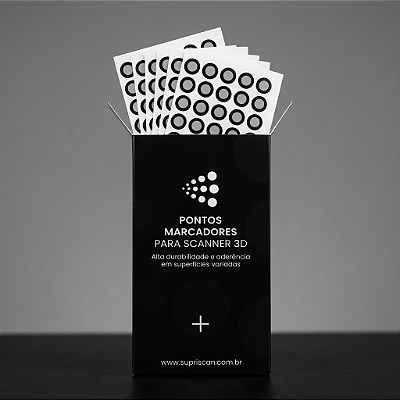 Marcadores Adesivos Refletivos para Scanner 3D 6mm 1000 unidades