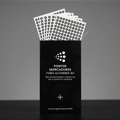 Marcadores Adesivos Refletivos para Scanner 3D 3mm 500 unidades