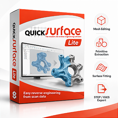 Software QUICKSURFACE LITE para Engenharia Reversa - Assinatura de 12 Meses
