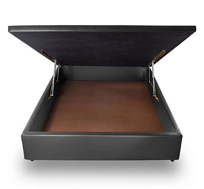 Cama Box Baú Solteiro Americano 0.96 x 2.03 com 20cm de profundidade, Blindado em madeira.