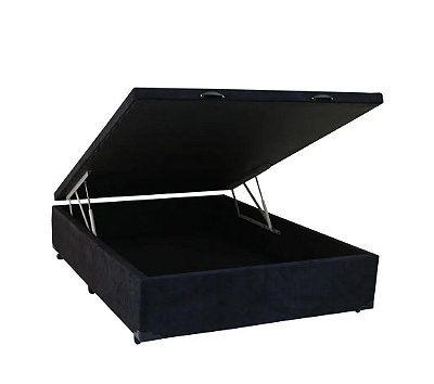 Cama Box Baú Casal Padrão 1.38 x 1.88 com 20cm de profundidade, Blindado em madeira.