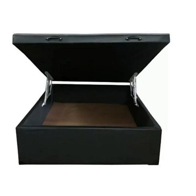 Cama Box Baú Casal Padrão 1.38 x 1.88 com 30cm de profundidade, Blindado em madeira.