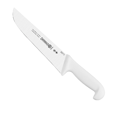 Faca chef Mundial 10 polegadas fio liso cabo branco