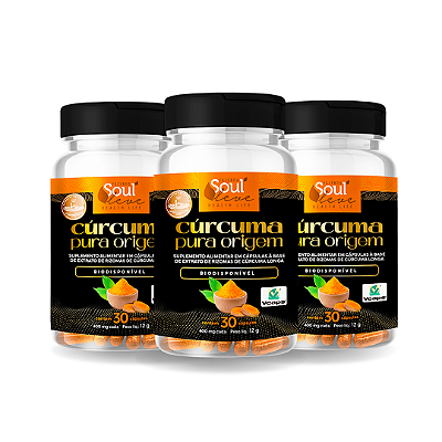 Kit 3 Cúrcuma Caps