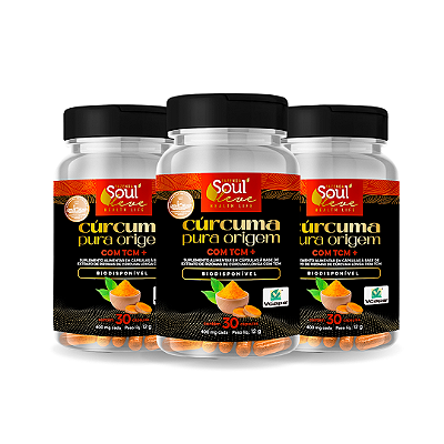Kit 3 Cúrcuma Caps TCM