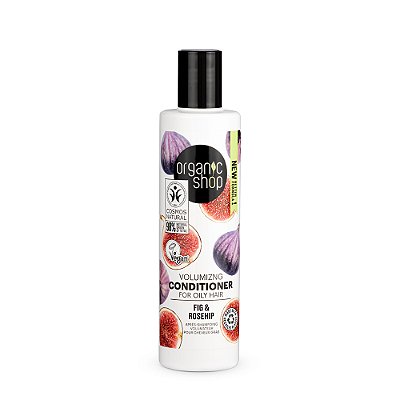 Condicionador para Cabelo Oleoso Vegano - Óleo de Rosa Mosqueta e Figo Organic Shop (280 ml)