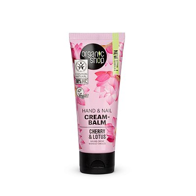 Creme para as Mãos e Unhas - Cereja e Flor de Lótus Organic Shop (75 ml)