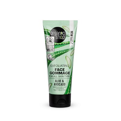 Esfoliante para o Rosto - Aloe Vera e Abacate Organic Shop (75 ml)