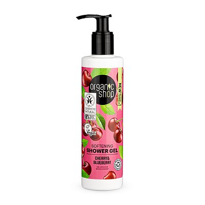Shower Gel Sabonete Líquido Corporal - Cereja e Mirtilo Organic Shop (280 ml)