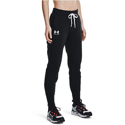 Calça Under Armour Rival Fleece Joggers Preto Feminino