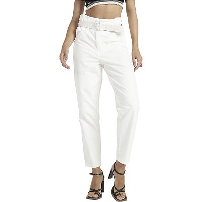 Calça Sarja Colcci Joana Com Cinto P23 Off Shell Feminino