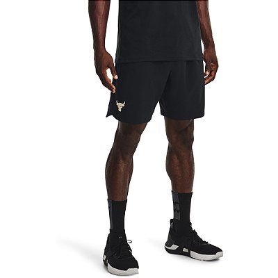 Short Under Armour Project Rock Woven Preto Masculino