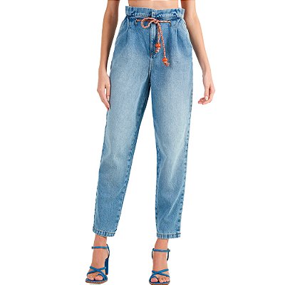Calça Jeans Colcci Clochard Com Cinto P23 Azul Feminino