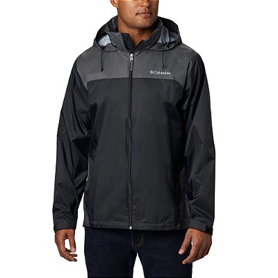 Jaqueta Columbia Gleenake Lake Rain Masculina Preta