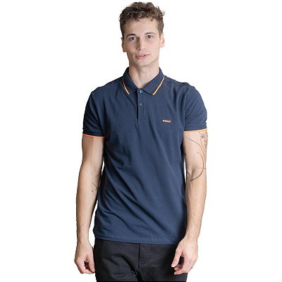 Camisa Polo Colcci Brasil Azul Masculino
