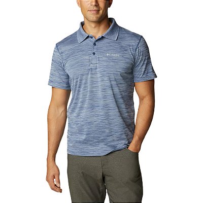 Camisa Polo Columbia Zero Rules Carbon Azul Masculino