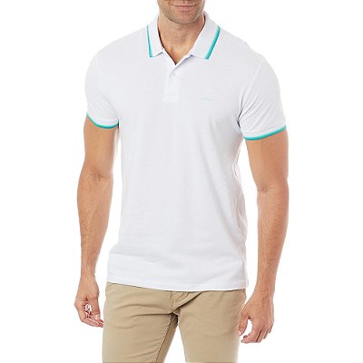 Camisa Polo Colcci Listras PRI23 Branco Masculino