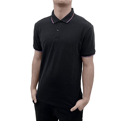 Polo Forum Muscle Preta Masculina