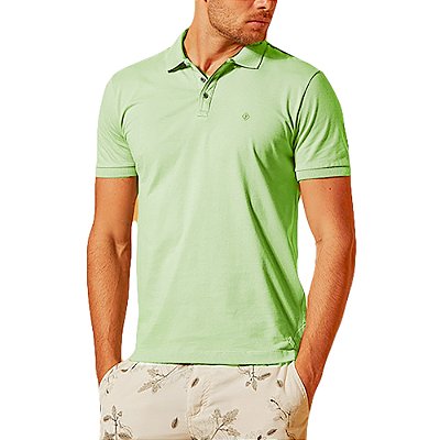 Camisa Polo Forum Logo Muscle VE23 Verde Masculino