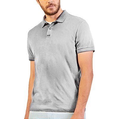 Camisa Polo Forum Muscle VE23 Cinza Masculino