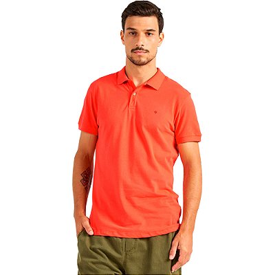 Camisa Polo Forum Muscle P23 Laranja Masculino
