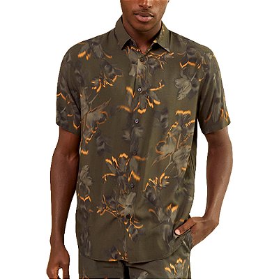 Camisa Forum Estampado Relax Verde Masculino