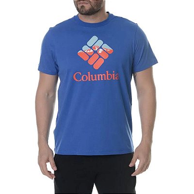 Camiseta Columbia Hood Nightscape Azul Masculino