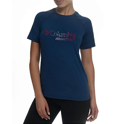 Camiseta Columbia Neblina Montrail Marinho Feminino