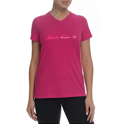 Camiseta Columbia South Rim Bicycle Rosa Feminino
