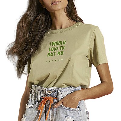 Camiseta Colcci Comfort Verde Feminino