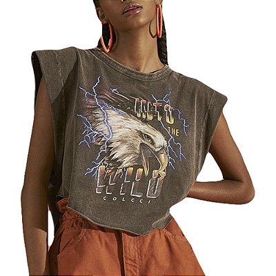Camiseta Colcci Loose Preto Feminino