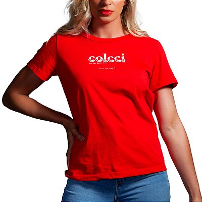Camiseta Colcci Confort Vermelho Feminino