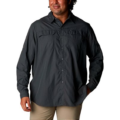 Camisa Columbia Silver Ridge Lite Plus Size Cinza Masculino