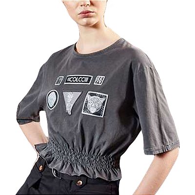 Camiseta Colcci Loose Preto Feminino