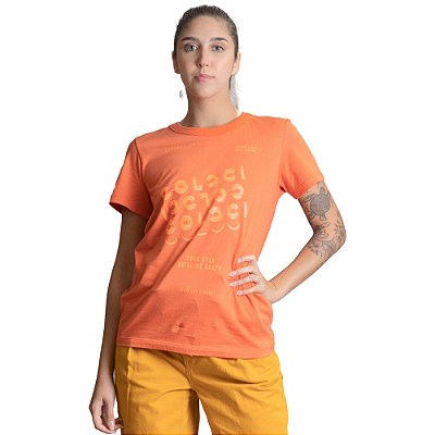 Camiseta Colcci Comfort Laranja Feminino