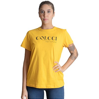 Camiseta Colcci Comfort Amarelo Feminino