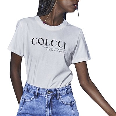 Camiseta Colcci Comfort Off Shell Feminina