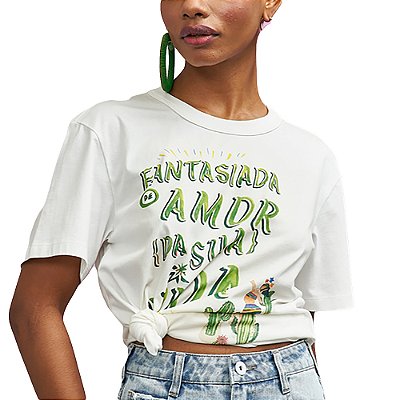 Camiseta Colcci Boy Off Shell Feminino