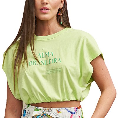 Camiseta Colcci Loose Verde Feminino