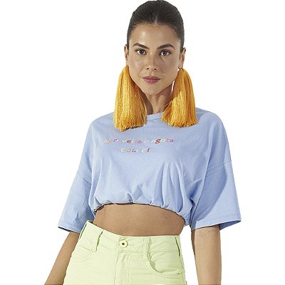 Camiseta Colcci Luiza P23 Azul Feminino