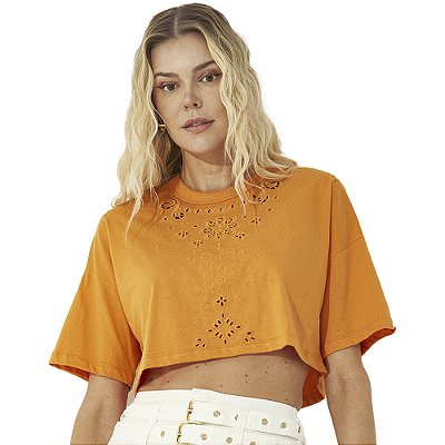 Camiseta Colcci Luiza V23 Laranja Feminino