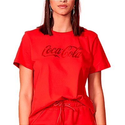 Camiseta Coca Cola Comfort Vermelho Feminino