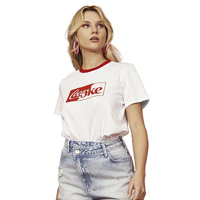Camiseta Coca Cola Comfort V23 Branco Feminino